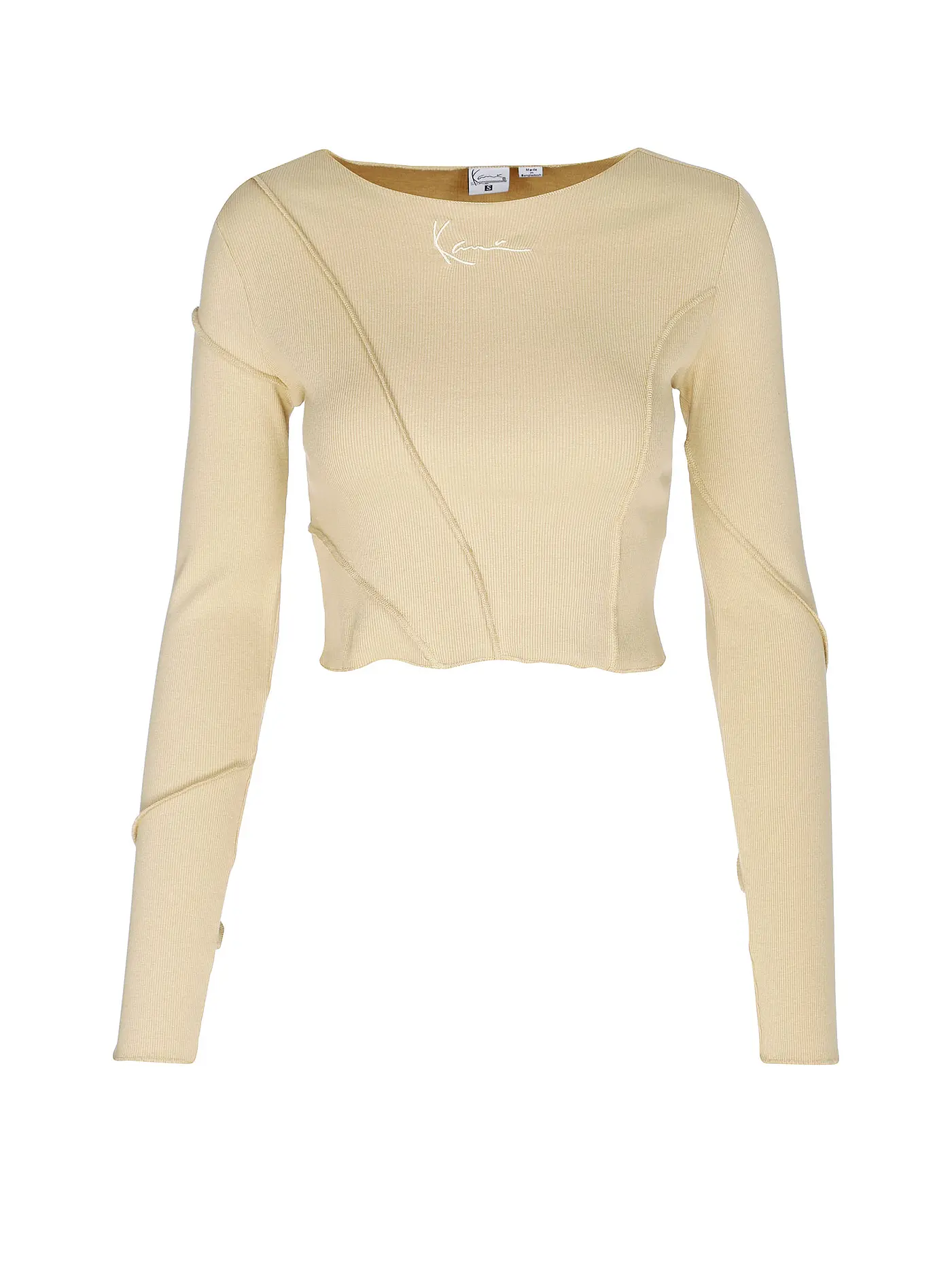 KARL KANI | Langarmshirt Cropped Fit | beige